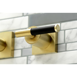 Kaiser KS6057CKL Two-Handle 3-Hole Wall Mount Roman Tub Faucet, Brushed Brass