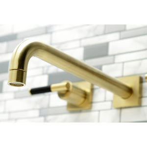 Kaiser KS6057CKL Two-Handle 3-Hole Wall Mount Roman Tub Faucet, Brushed Brass