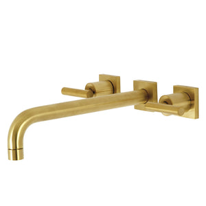 Manhattan KS6057CML Two-Handle 3-Hole Wall Mount Roman Tub Faucet, Brushed Brass