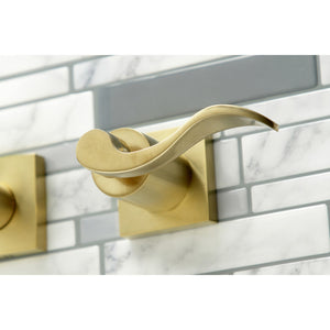 NuWave KS6057DFL Two-Handle 3-Hole Wall Mount Roman Tub Faucet, Brushed Brass