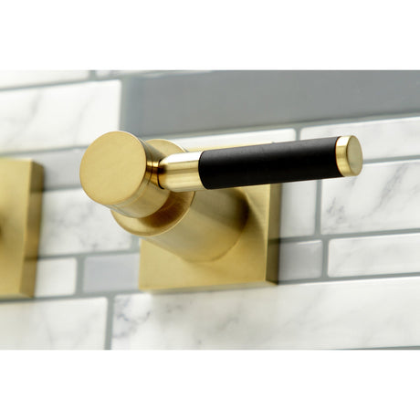 Kaiser KS6057DKL Two-Handle 3-Hole Wall Mount Roman Tub Faucet, Brushed Brass