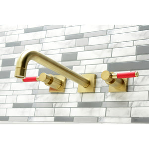 Kaiser KS6057DKL Two-Handle 3-Hole Wall Mount Roman Tub Faucet, Brushed Brass