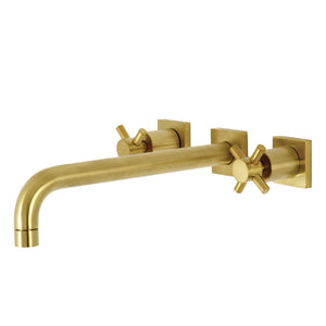 Concord KS6057DX Two-Handle 3-Hole Wall Mount Roman Tub Faucet, Brushed Brass