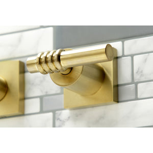 Milano KS6057ML Two-Handle 3-Hole Wall Mount Roman Tub Faucet, Brushed Brass