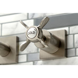 Essex KS6058BEX Two-Handle 3-Hole Wall Mount Roman Tub Faucet, Brushed Nickel