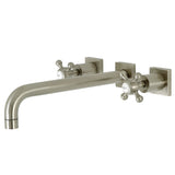 Metropolitan KS6058BX Two-Handle 3-Hole Wall Mount Roman Tub Faucet, Brushed Nickel