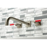 Kaiser KS6058CKL Two-Handle 3-Hole Wall Mount Roman Tub Faucet, Brushed Nickel