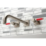 Kaiser KS6058DKL Two-Handle 3-Hole Wall Mount Roman Tub Faucet, Brushed Nickel