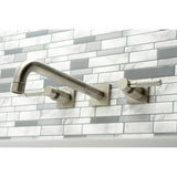 Kaiser KS6058DKL Two-Handle 3-Hole Wall Mount Roman Tub Faucet, Brushed Nickel