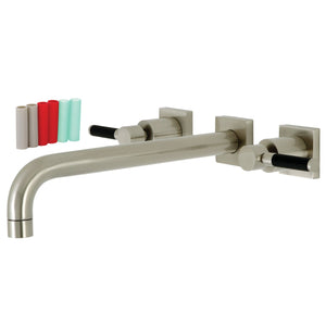 Kaiser KS6058DKL Two-Handle 3-Hole Wall Mount Roman Tub Faucet, Brushed Nickel
