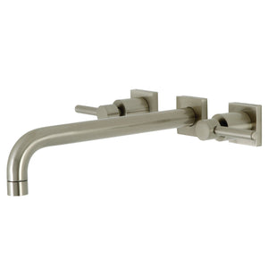 Concord KS6058DL Two-Handle 3-Hole Wall Mount Roman Tub Faucet, Brushed Nickel