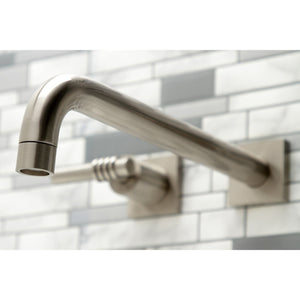 Milano KS6058ML Two-Handle 3-Hole Wall Mount Roman Tub Faucet, Brushed Nickel