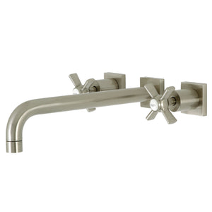 Millennium KS6058ZX Two-Handle 3-Hole Wall Mount Roman Tub Faucet, Brushed Nickel
