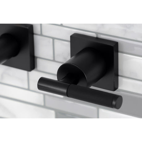 Kaiser KS6120CKL Two-Handle 3-Hole Wall Mount Bathroom Faucet, Matte Black