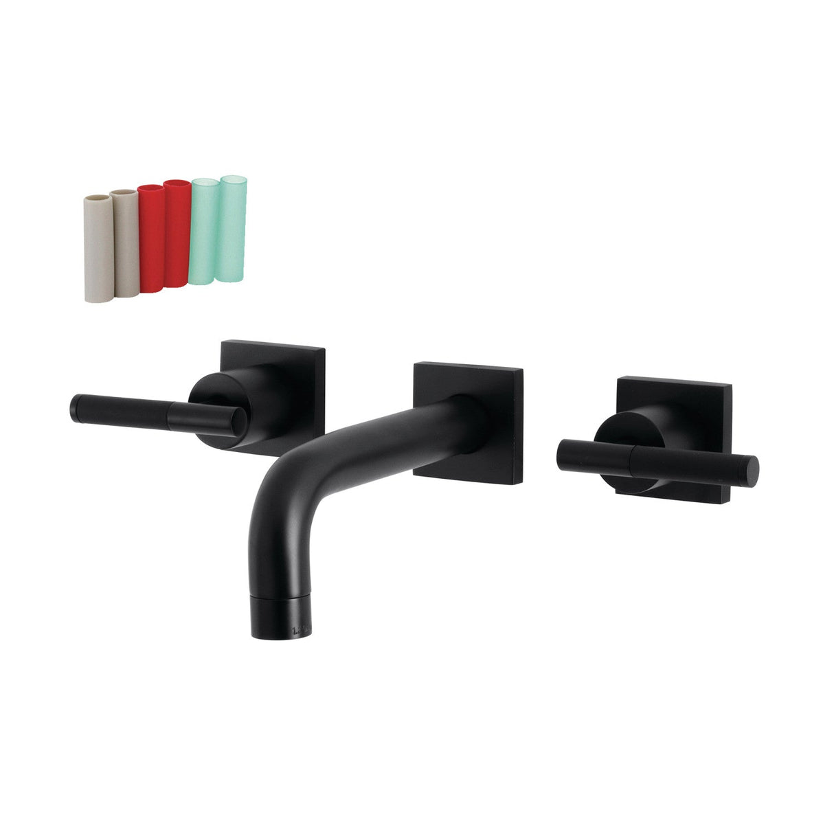 Kaiser KS6120CKL Two-Handle 3-Hole Wall Mount Bathroom Faucet, Matte Black