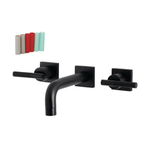 Kaiser KS6120CKL Two-Handle 3-Hole Wall Mount Bathroom Faucet, Matte Black