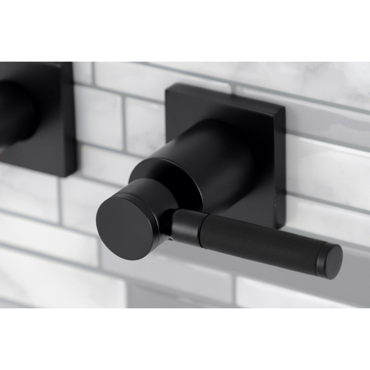 Kaiser KS6120DKL Two-Handle 3-Hole Wall Mount Bathroom Faucet, Matte Black