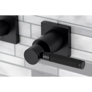 Kaiser KS6120DKL Two-Handle 3-Hole Wall Mount Bathroom Faucet, Matte Black