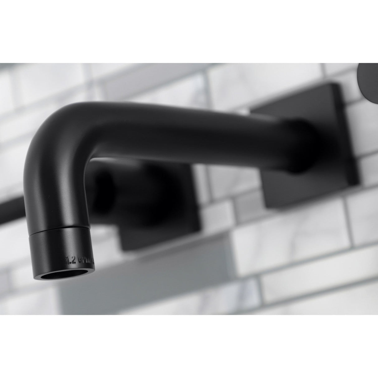 Kaiser KS6120DKL Two-Handle 3-Hole Wall Mount Bathroom Faucet, Matte Black