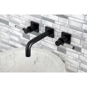 Kaiser KS6120DKL Two-Handle 3-Hole Wall Mount Bathroom Faucet, Matte Black
