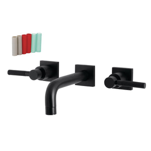 Kaiser KS6120DKL Two-Handle 3-Hole Wall Mount Bathroom Faucet, Matte Black