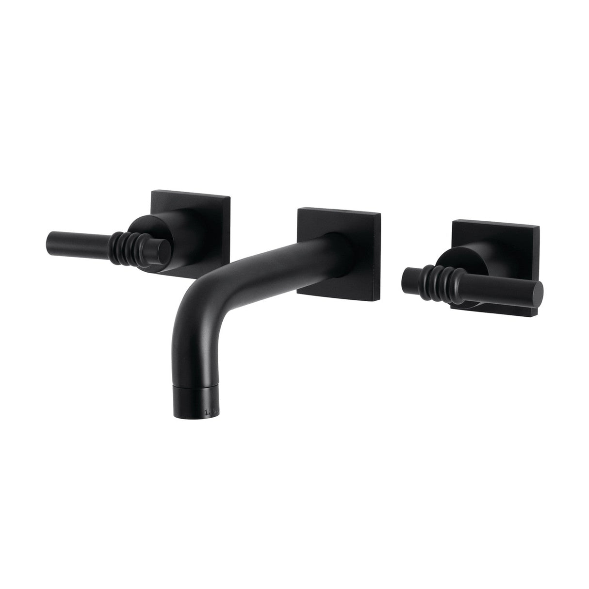 Milano KS6120ML Two-Handle 3-Hole Wall Mount Bathroom Faucet, Matte Black