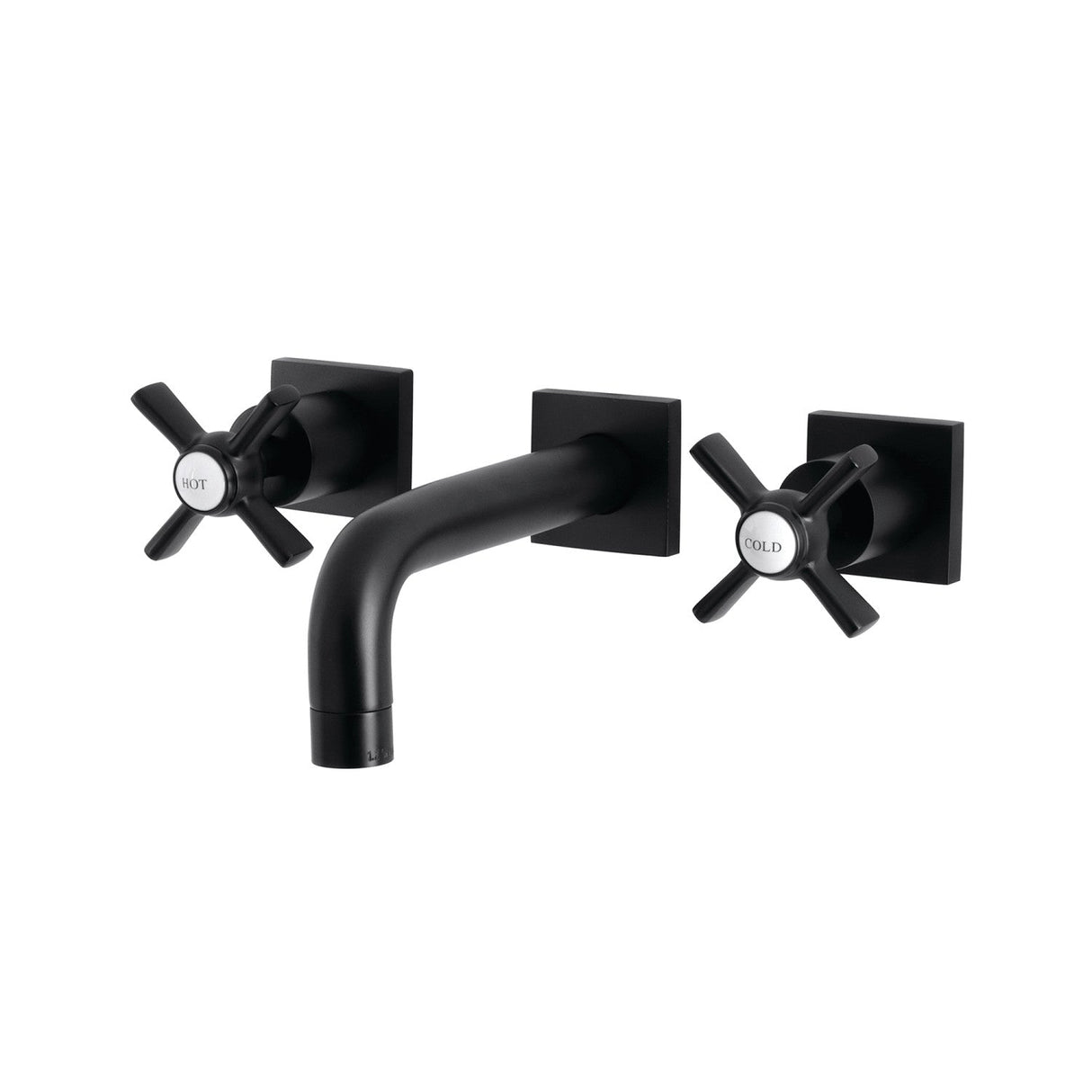 Millennium KS6120ZX Two-Handle 3-Hole Wall Mount Bathroom Faucet, Matte Black