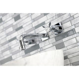 Essex KS6121BEX Two-Handle 3-Hole Wall Mount Bathroom Faucet, Polished Chrome