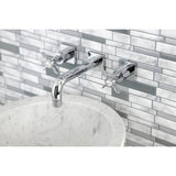 Essex KS6121BEX Two-Handle 3-Hole Wall Mount Bathroom Faucet, Polished Chrome