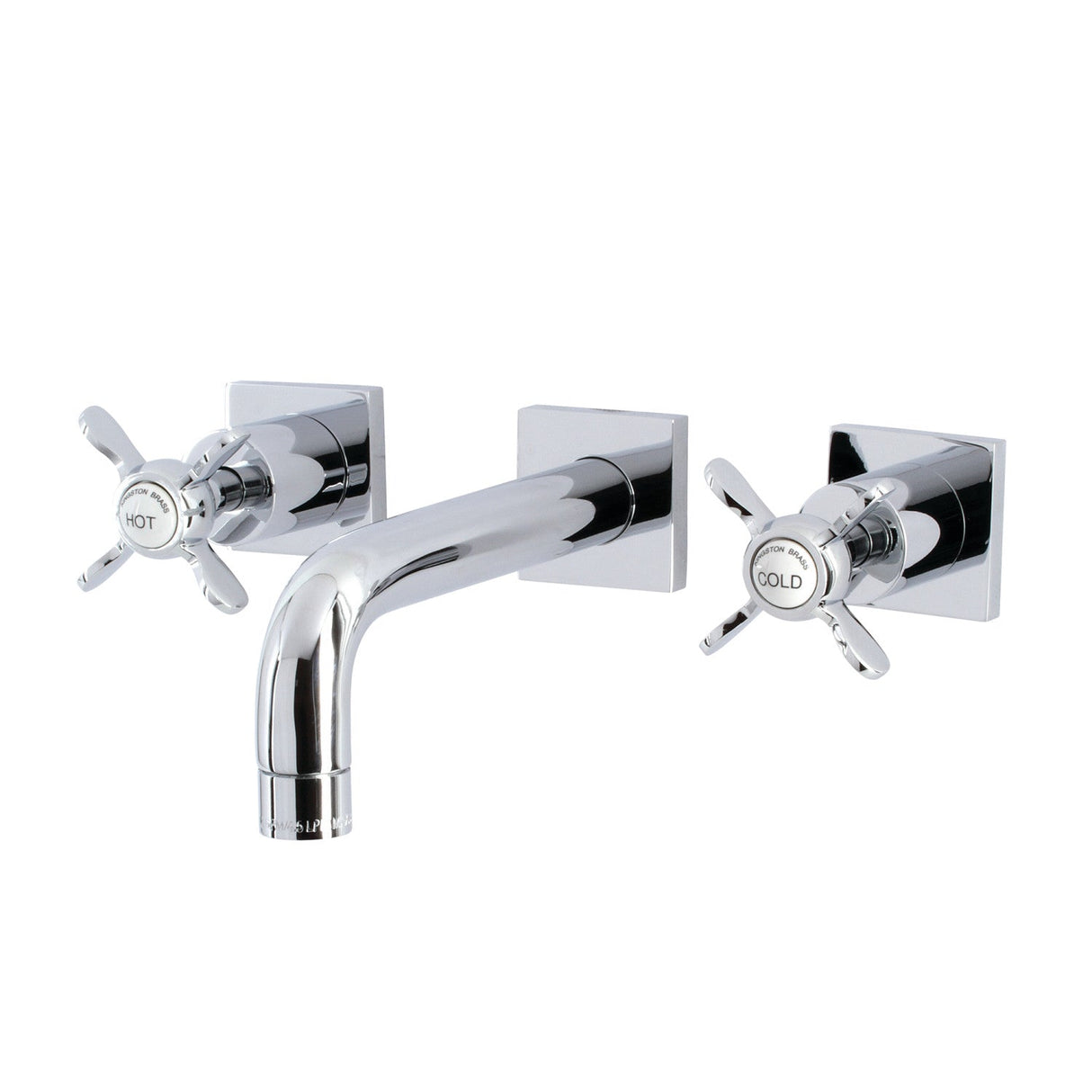 Essex KS6121BEX Two-Handle 3-Hole Wall Mount Bathroom Faucet, Polished Chrome
