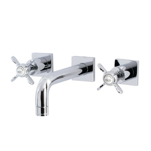 Essex KS6121BEX Two-Handle 3-Hole Wall Mount Bathroom Faucet, Polished Chrome
