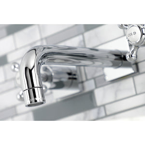 Metropolitan KS6121BX Two-Handle 3-Hole Wall Mount Bathroom Faucet, Polished Chrome