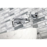 Metropolitan KS6121BX Two-Handle 3-Hole Wall Mount Bathroom Faucet, Polished Chrome