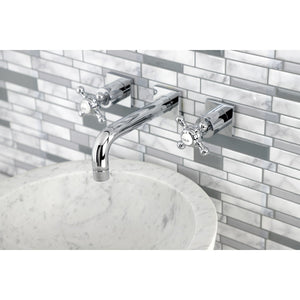 Metropolitan KS6121BX Two-Handle 3-Hole Wall Mount Bathroom Faucet, Polished Chrome