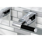 Kaiser KS6121CKL Two-Handle 3-Hole Wall Mount Bathroom Faucet, Polished Chrome