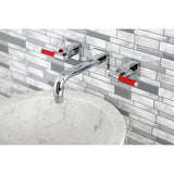 Kaiser KS6121CKL Two-Handle 3-Hole Wall Mount Bathroom Faucet, Polished Chrome