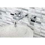 Kaiser KS6121CKL Two-Handle 3-Hole Wall Mount Bathroom Faucet, Polished Chrome