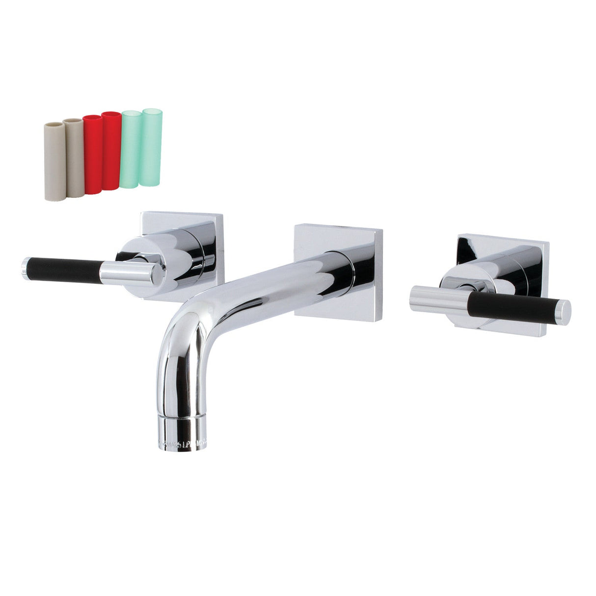 Kaiser KS6121CKL Two-Handle 3-Hole Wall Mount Bathroom Faucet, Polished Chrome