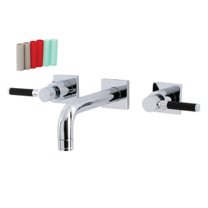 Kaiser KS6121DKL Two-Handle 3-Hole Wall Mount Bathroom Faucet, Polished Chrome