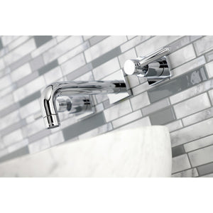 Concord KS6121DL Two-Handle 3-Hole Wall Mount Bathroom Faucet, Polished Chrome