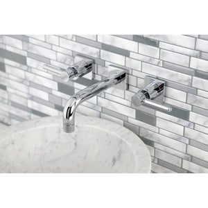 Concord KS6121DL Two-Handle 3-Hole Wall Mount Bathroom Faucet, Polished Chrome