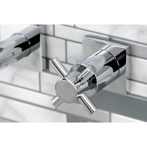 Concord KS6121DX Two-Handle 3-Hole Wall Mount Bathroom Faucet, Polished Chrome