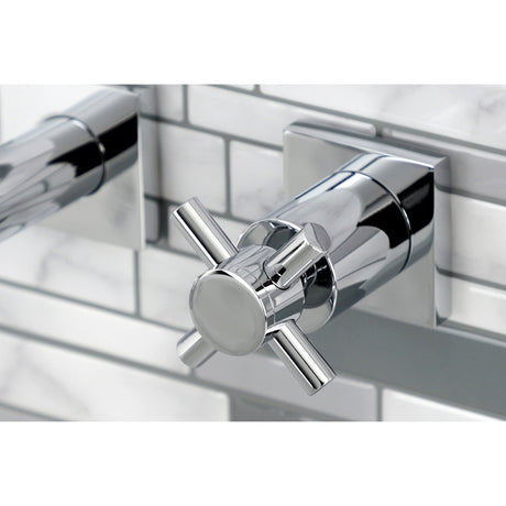 Concord KS6121DX Two-Handle 3-Hole Wall Mount Bathroom Faucet, Polished Chrome