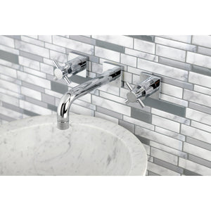 Concord KS6121DX Two-Handle 3-Hole Wall Mount Bathroom Faucet, Polished Chrome