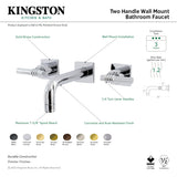 Milano KS6121ML Two-Handle 3-Hole Wall Mount Bathroom Faucet, Polished Chrome