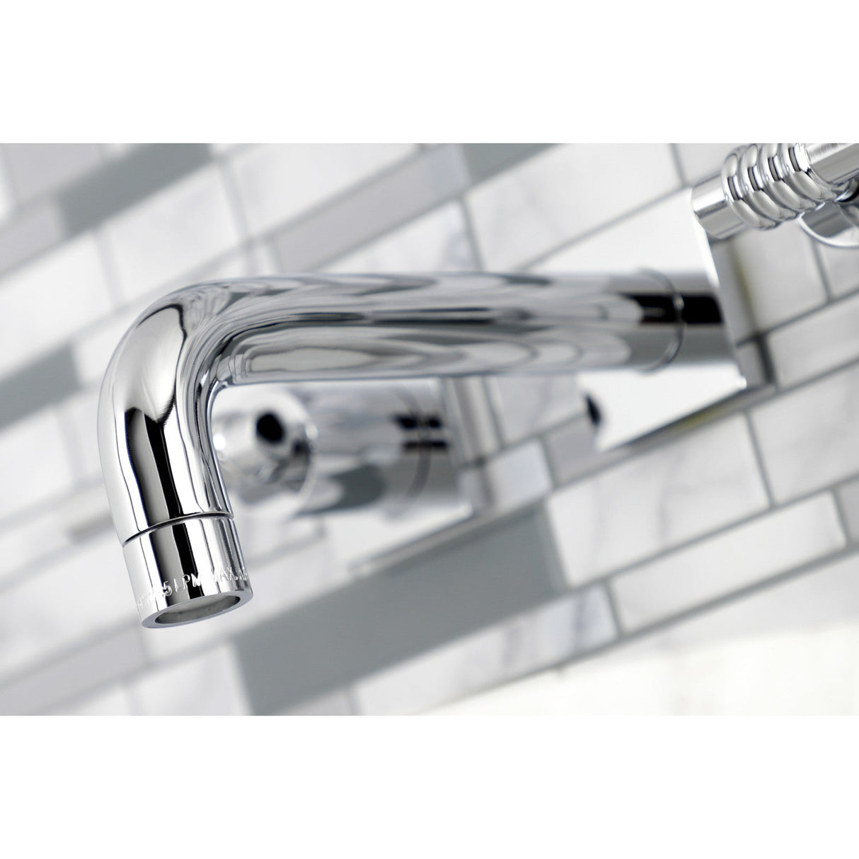 Milano KS6121ML Two-Handle 3-Hole Wall Mount Bathroom Faucet, Polished Chrome