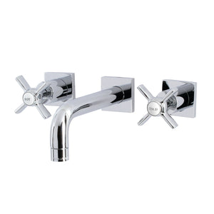 Millennium KS6121ZX Two-Handle 3-Hole Wall Mount Bathroom Faucet, Polished Chrome