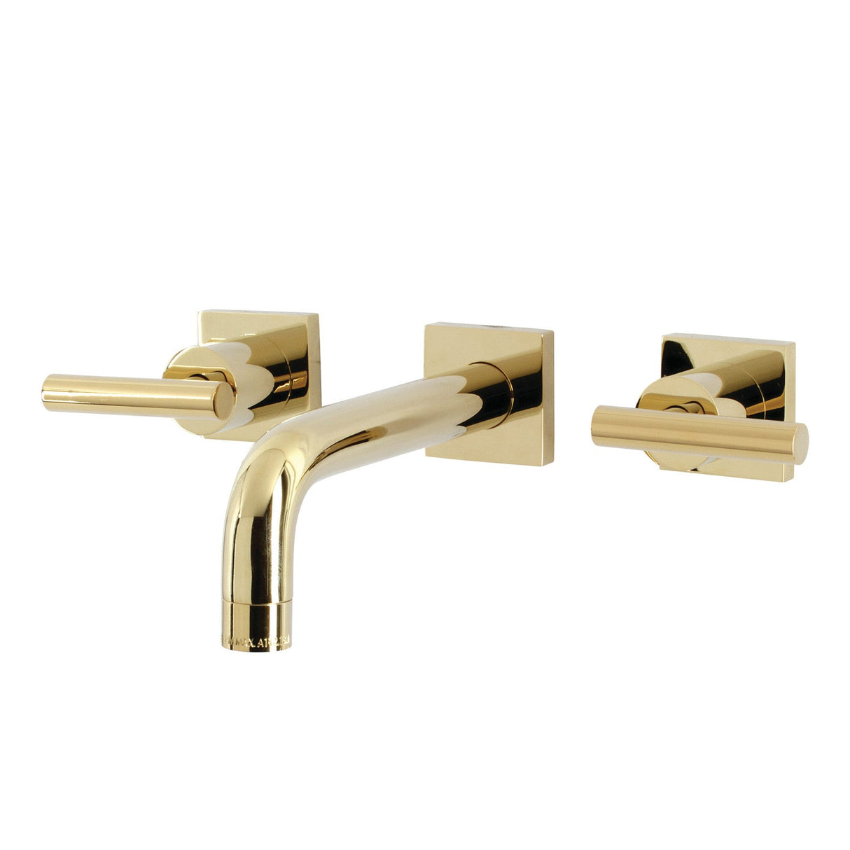 Manhattan KS6122CML Two-Handle 3-Hole Wall Mount Bathroom Faucet, Polished Brass