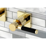 Kaiser KS6122DKL Two-Handle 3-Hole Wall Mount Bathroom Faucet, Polished Brass