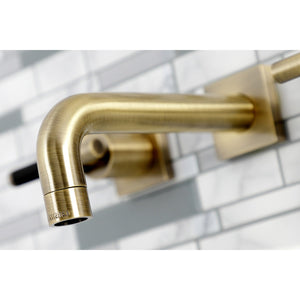 Kaiser KS6123CKL Two-Handle 3-Hole Wall Mount Bathroom Faucet, Antique Brass